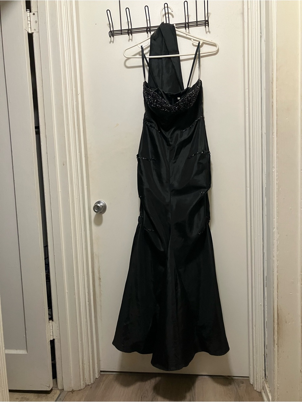 Vintage Y2K Black Sequin Mermaid Prom Dress Custom Whimsigoth Gown